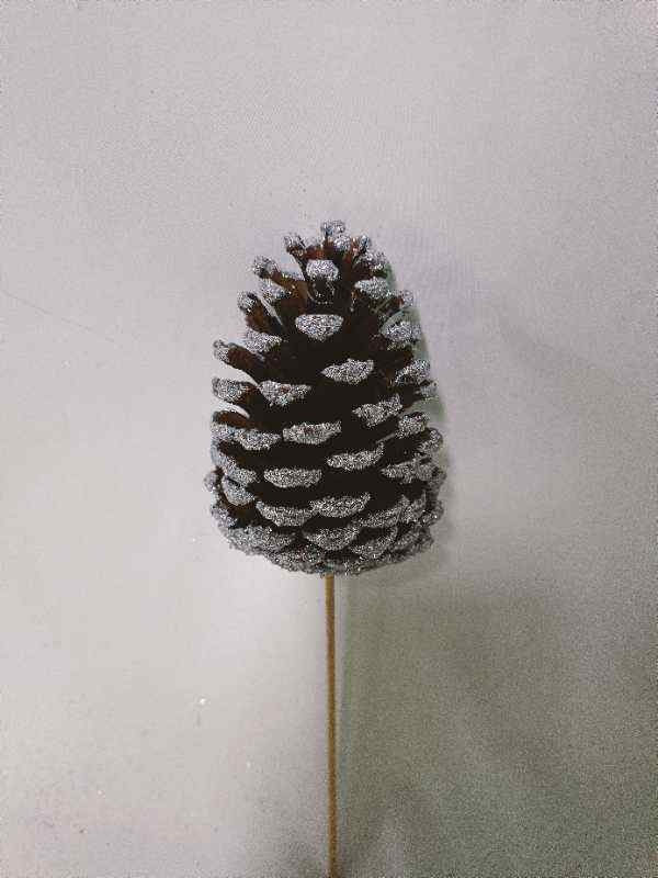 8049 Slash glitter silver 6inch wood stick