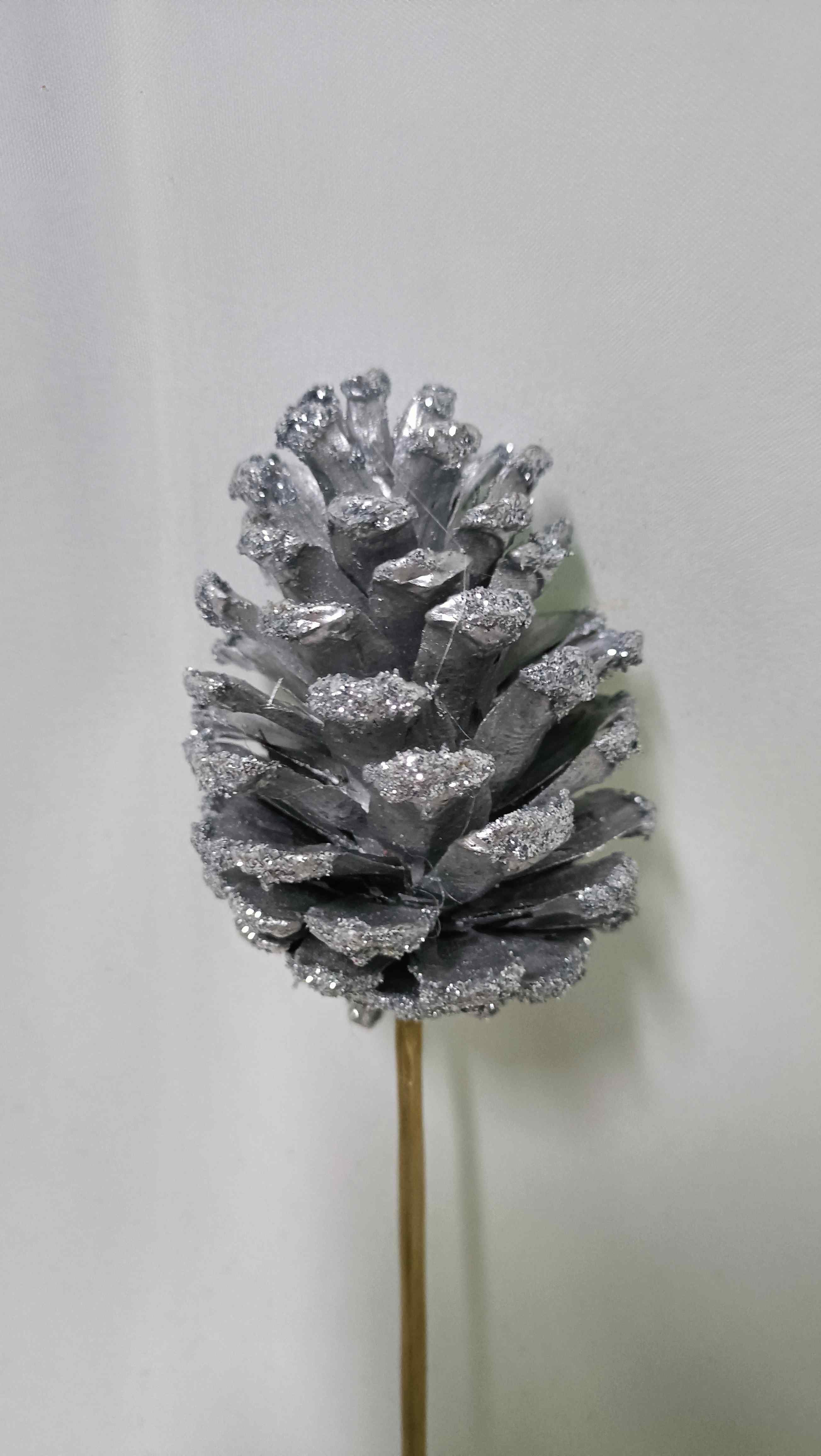 8013 Jersey glitter silver 6inch wood stick