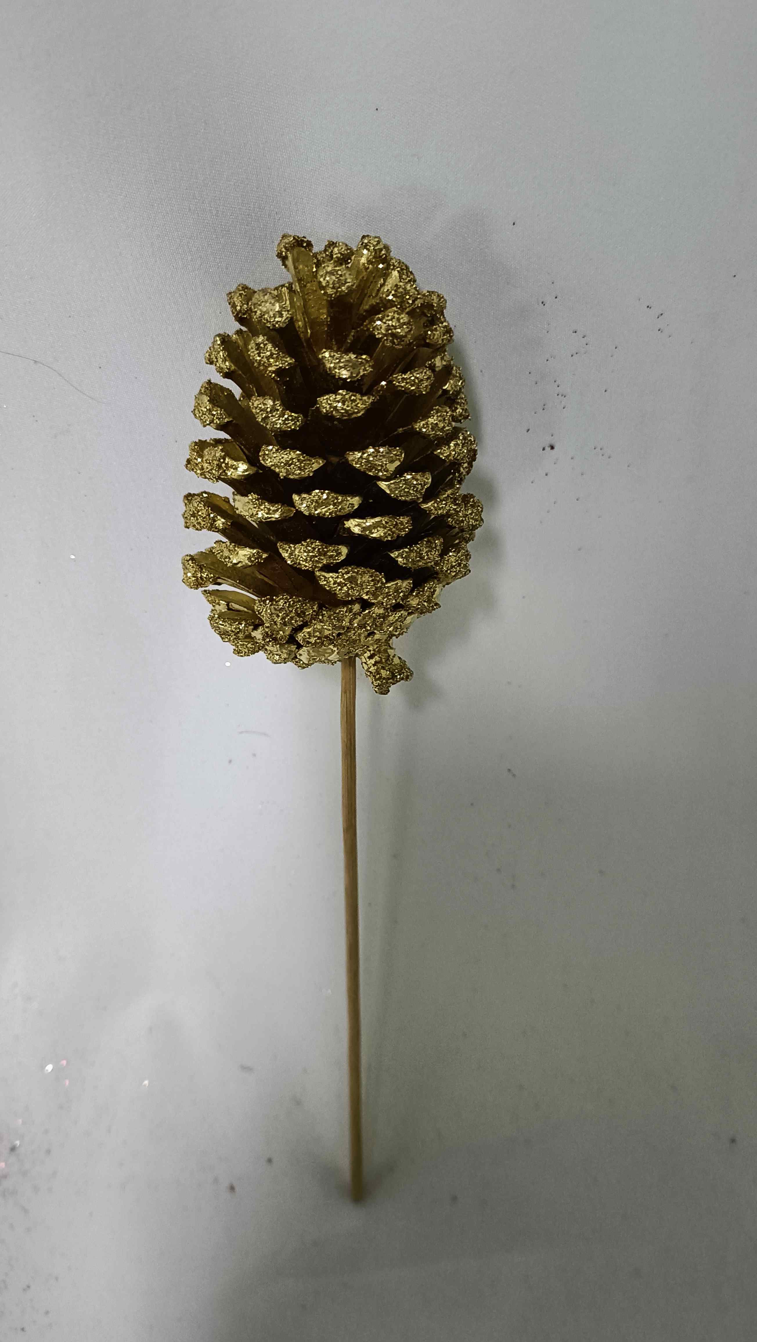 8058 Slash glitter gold 6inch wood stick